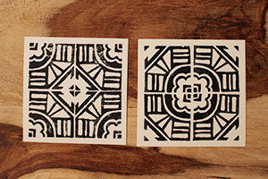 Digging Deeper into Printmaking: Repeated Patterns. Comparing patterns made from the same stamp.
