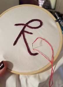 Embroidered 'K'